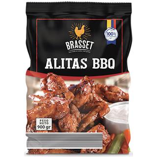 Alas de Pollo Adobadas con Salsa BBQ Brasset  0.9 kg