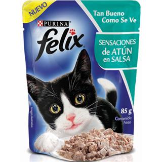 Alimento Húmedo para Gatos Adultos Atún en Salsa Felix  85 g
