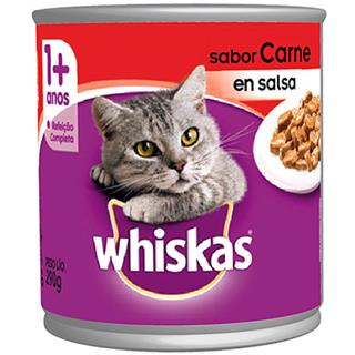 Alimento Húmedo para Gatos Adultos Carne en Salsa Whiskas  290 g