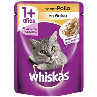 Alimento Húmedo para Gatos Adultos Pollo en Salsa Whiskas  85 g