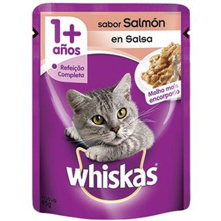 Alimento Húmedo para Gatos Adultos Salmón en Salsa Whiskas  85 g