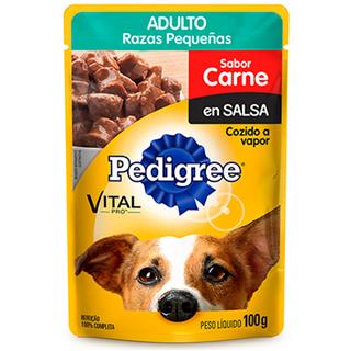 Alimento Húmedo para Perros Adultos Razas Pequeñas Carne en Salsa Pedigree  100 g