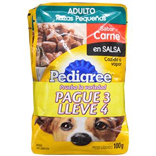 Alimento Húmedo para Perros Adultos Razas Pequeñas Carne en Salsa Pedigree  400 g