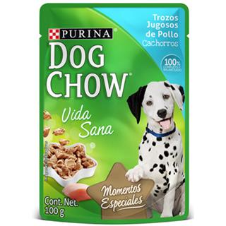 Alimento Húmedo para Perros Cachorros Trozos de Jugosos de Pollo Purina Dog Chow  100 g