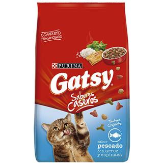 Alimento Seco para Gatos Adultos Caseros, Pescado Purina Gatsy  500 g