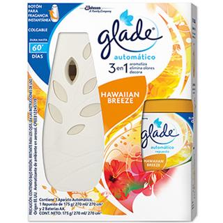 Ambientador Automático con Aroma a Brisa de Mar Hawaii Glade  270 ml