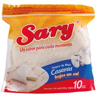 Arepas Blancas Bajas en Sal Sary  900 g