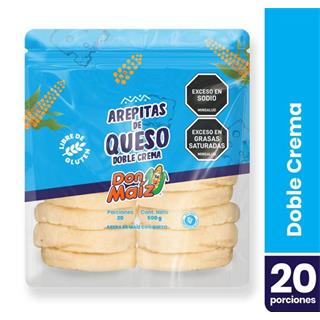 Arepas con Queso Doble Crema, Pequeñas Don Maíz  500 g