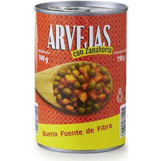 Arvejas y Zanahorias en Lata de Justo & Bueno  300 g