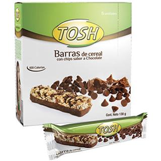 Barra de Cereal con Chips de Chocolate Tosh  138 g