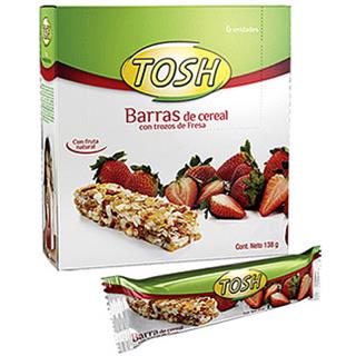 Barra de Cereal con Frutas Fresa Tosh  138 g
