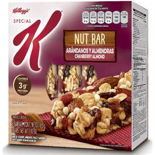 Barra de Cereal con Nueces Almendras y Arándanos Kellogg's  170 g