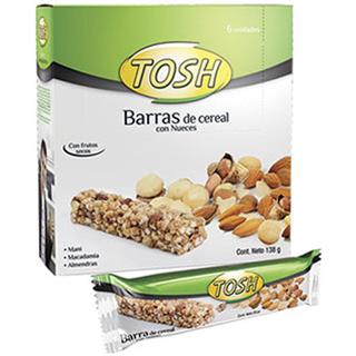Barra de Cereal con Nueces Tosh  138 g