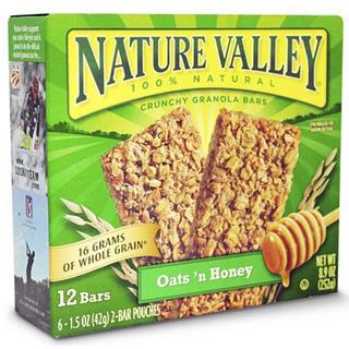 Barra de Cereal con Nueces y Avena Oats'n Honey Nature Valley  252 g