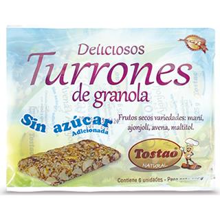 Barra de Cereal con Nueces y Avena sin Azúcar Tostao  150 g