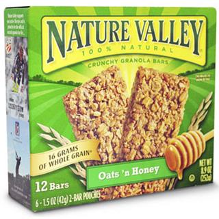 Barra de Cereal con Nueces y Avena Oats'n Honey Nature Valley  252 g
