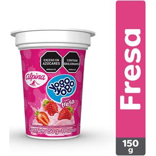 Bebida Láctea Semidescremada con Sabor a Fresa en Vaso Yogo Yogo  150 g