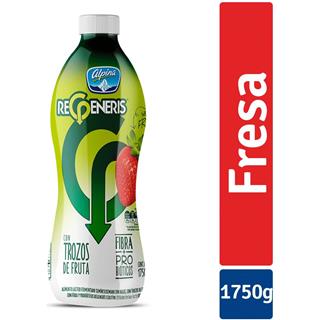 Bebida Láctea Semidescremada con Sabor a Fresa en Botella Fibra, Trozos de Fruta Regeneris 1 750 g