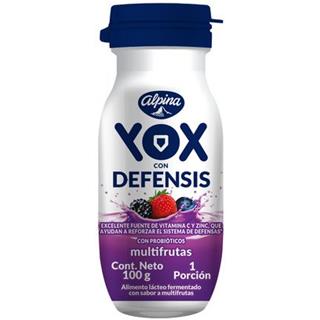 Bebida Láctea en Botella Defensis, Multifrutas Yox  100 g