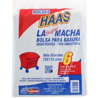 Bolsas para Basura Tipo Industrial Haas  6 unidades
