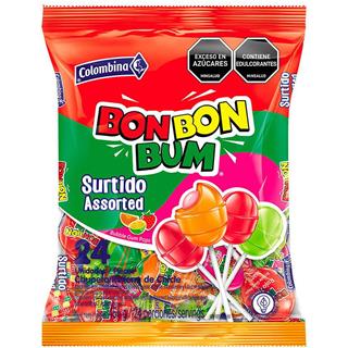 Bombón con Goma de Mascar Sabores Surtidos Bon Bon Bum  456 g