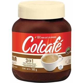 Café, Crema y Azúcar Frasco Alto Colcafé  380 g