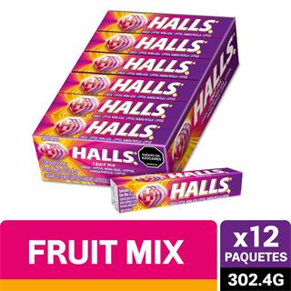 Caramelo Duro Mentolado Sabores Surtidos Halls  302 g