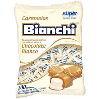 Caramelo Duro Relleno con Chocolate Blanco Bianchi  400 g