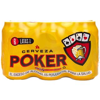 Cerveza Rubia en Lata Poker 1 980 ml