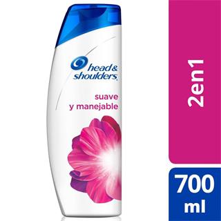 Champú Anticaspa 2 en 1, Suave y Manejable Head & Shoulders  700 ml