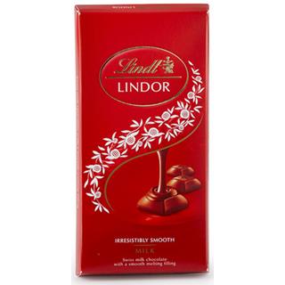 Chocolatina Común con Leche Lindor Lindt  100 g