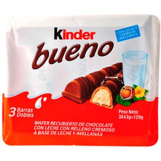Chocolatina Común Rellena con Dulce de Leche Bueno Kinder  129 g