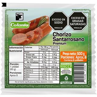 Chorizos Santarrosanos Colanta  500 g