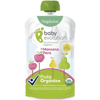 Compota de Frutas Mixtas Orgánica, Manzana, Pera Baby Evolution  99 g