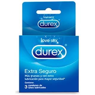 Condón Extra Seguro Durex  3 unidades