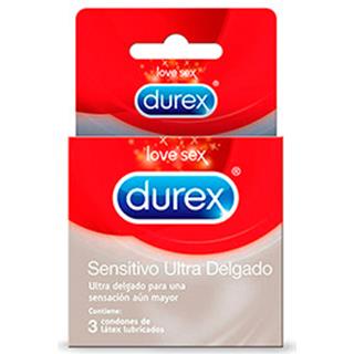 Condón Ultra Delgado Durex  3 unidades