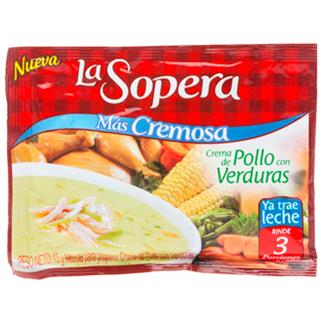 Crema con Verduras con Pollo La Sopera  45 g