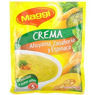 Crema con Verduras Ahuyama, Zanahoria y Espinaca Maggi  72 g