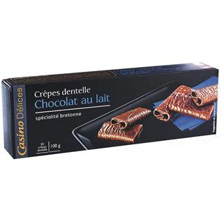 Crepes Recubiertos con Chocolate Leche Casino  100 g