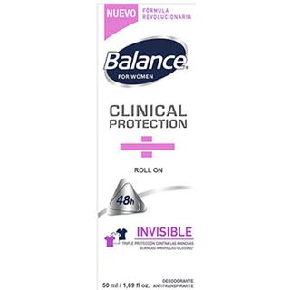Desodorante de Bola Clínico Invisible, For Women Balance  50 ml