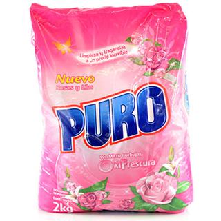 Detergente en Polvo con Aroma Floral Rosas y Lilas, Microburbujas Puro 2 000 g