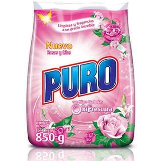 Detergente en Polvo con Aroma Floral Rosas y Lilas, Microburbujas Puro  850 g