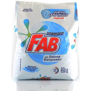 Detergente en Polvo con Blanqueador Fab  850 g