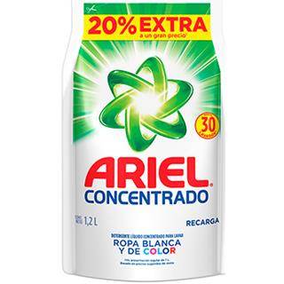 Detergente Líquido 30 Lavadas Ariel 1 200 ml