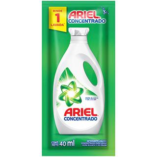 Detergente Líquido 1 Lavada Ariel  40 ml