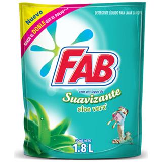 Detergente Líquido con Suavizante y Aloe Vera Fab 1 800 ml