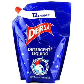 Detergente Líquido 12 Lavadas Dersa 1 000 ml