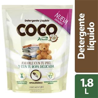 Detergente Líquido para Prendas Delicadas con Aroma a Coco Coco Varela 1 800 ml