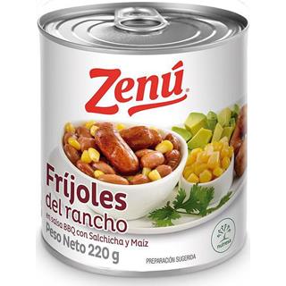 Fríjoles en Lata Salsa BBQ, Salchicha y Maíz Zenú  220 g