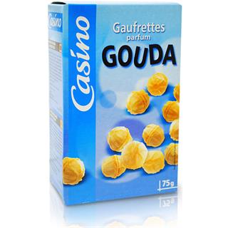 Galletas de Oblea Rellenas con Crema Bolas, Queso Gouda Casino  75 g